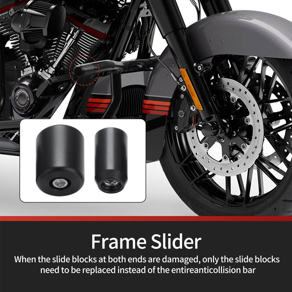 Front Rear Crash Bar Flat-Out Bar For Harley Road Glide Street Glide 2014-2025