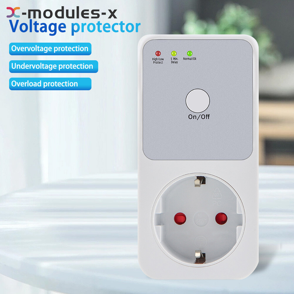 Automatic Voltage Protector AC 220V Power Surge Safe Protector Socket Switcher