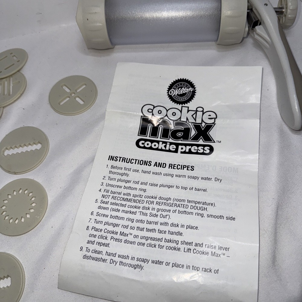 Wilton Cookie Max Cookie Press No Box 12 Designs