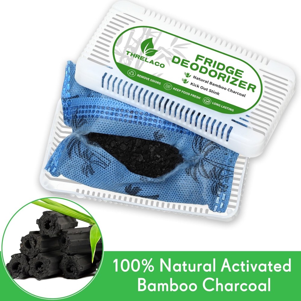 Threlaco 15 Pack Refrigerator Deodorizer Activated Charcoal Fridge Deodorizer...