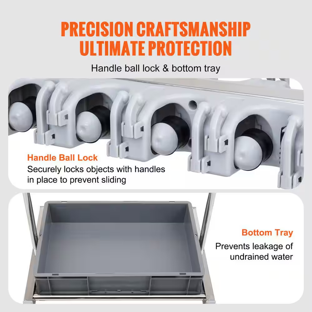 Garden Tool Organizer, 100 Lb. Hold Long-Handled Tool, Yard Tool Tower Rack with