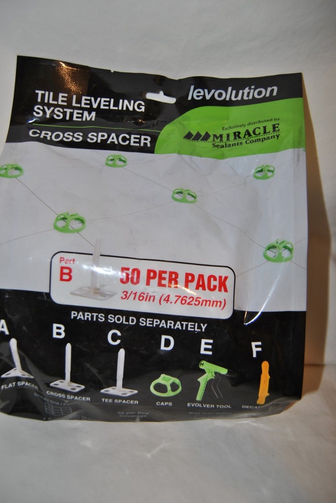 Miracle Sealants Levolution Tile Leveling System Tee Spacer 3/16" Part B 50 Pack