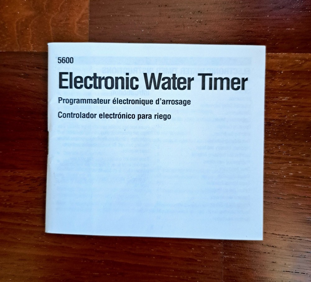 Nelson Electronic Sprinkler/Drip System Water Timer 5600 Instruction Manual