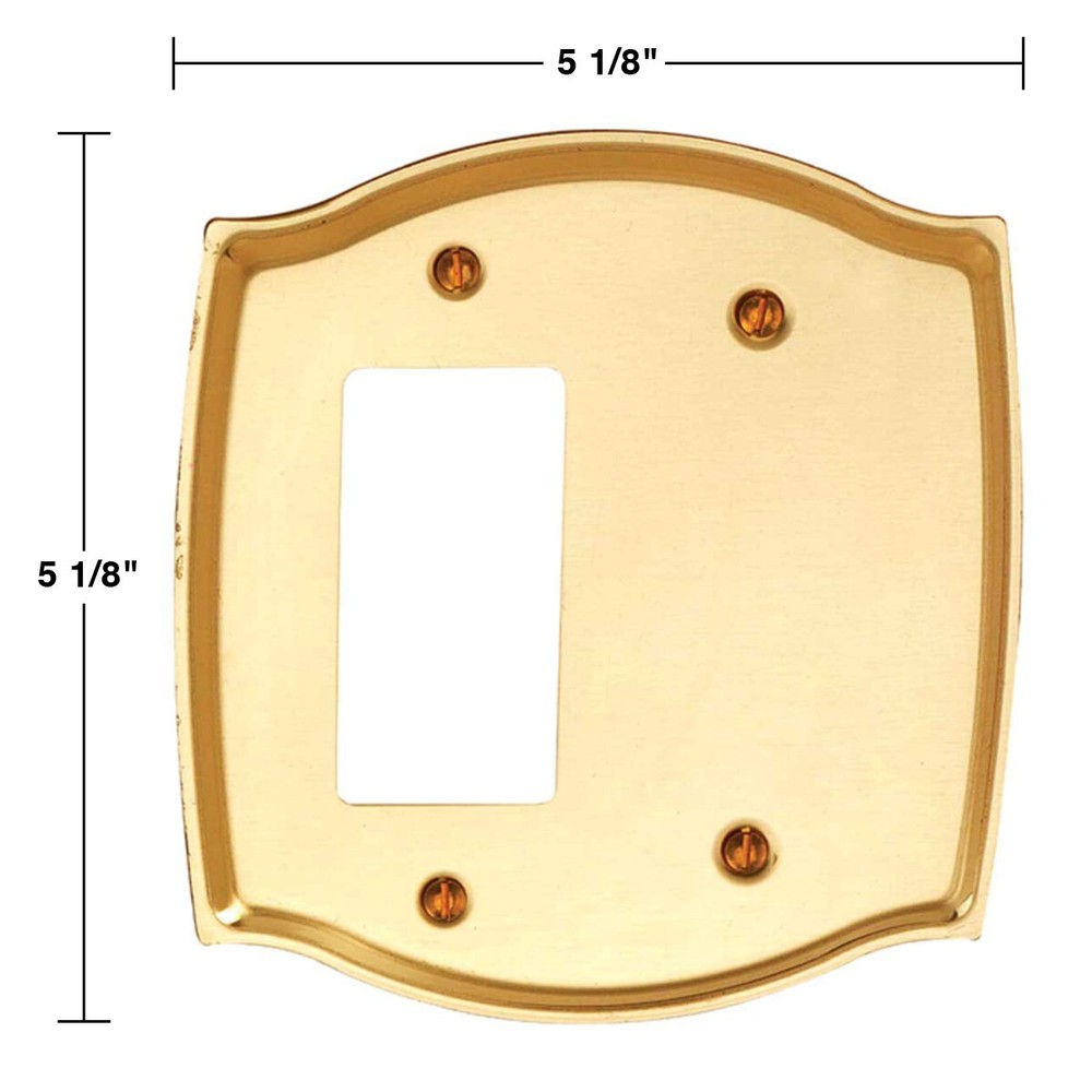 Switch Plate Bright Solid Brass GFI Blank | Renovator's Supply