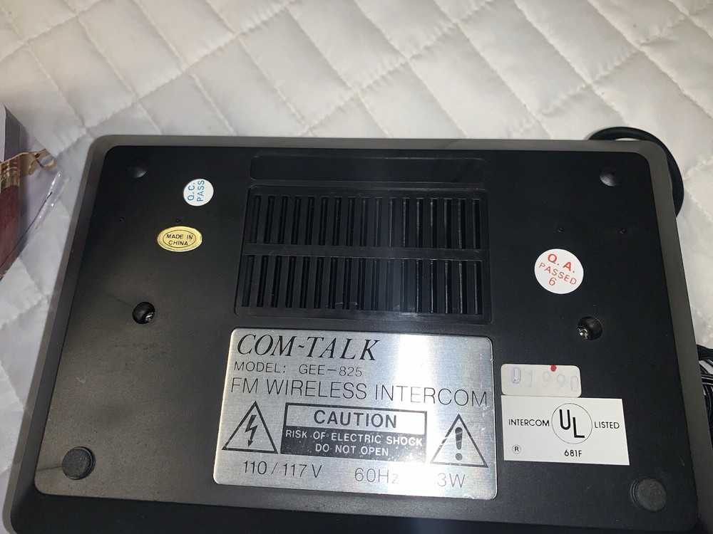 Vtg COM-TALK FM WIreless Intercom Model: GEE-825 - Old Stock Openbox