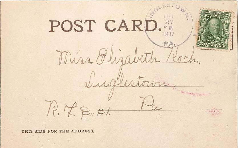 Pennsylvania Linglestown 1907 doane 2/3  PC.