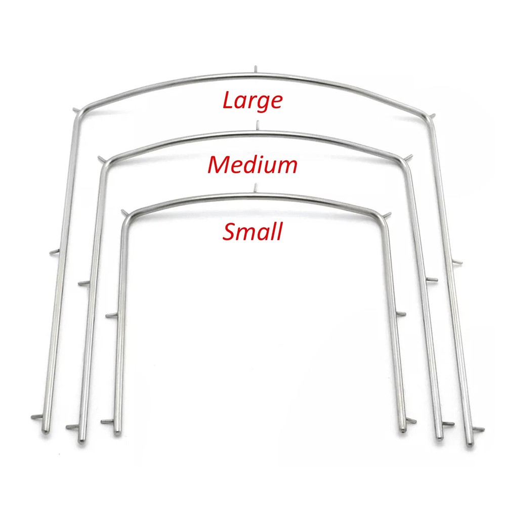 Dental Rubber Dam Frame for Framing, Endodontics Sizes Small, Medium, Large