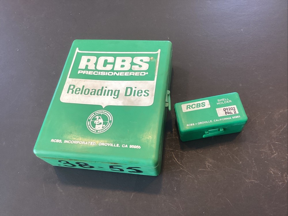 RCBS Loading Dies 38-55 Reloading 3 Die Set & Shell Holder. Free Ship