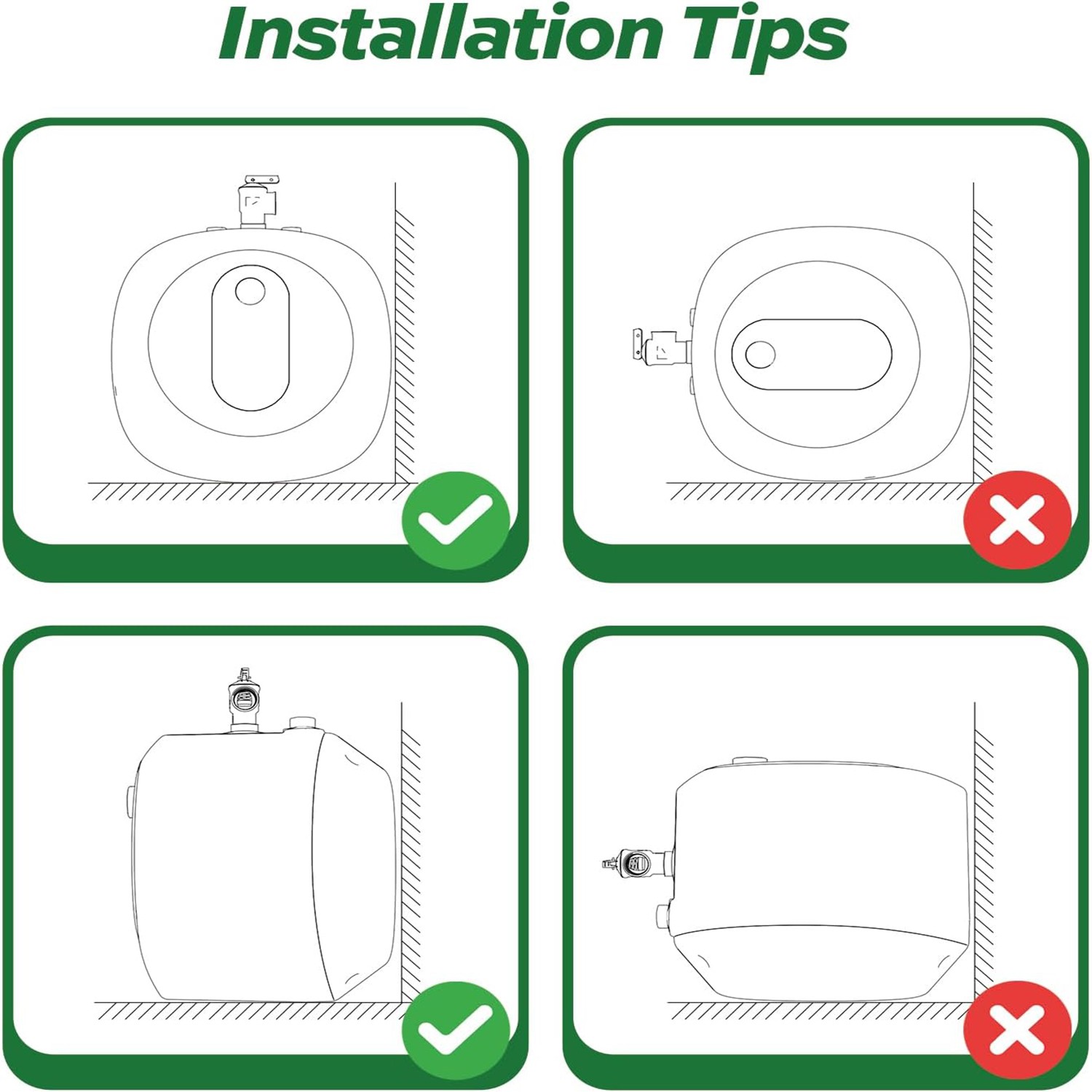 FOGATTI 4 Gal Electric Mini Tank Water Heater Instant Hot Boiler Compact 1440W