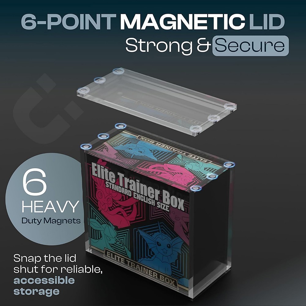 POKEMON ETB DISPLAY MAGNETIC CASE PROTECTOR ELITE TRAINER BOX PREMIUM QUALITY