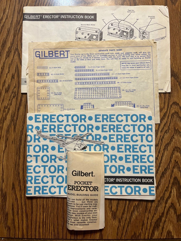 Gilbert Erector Steel Construction Models - 1964