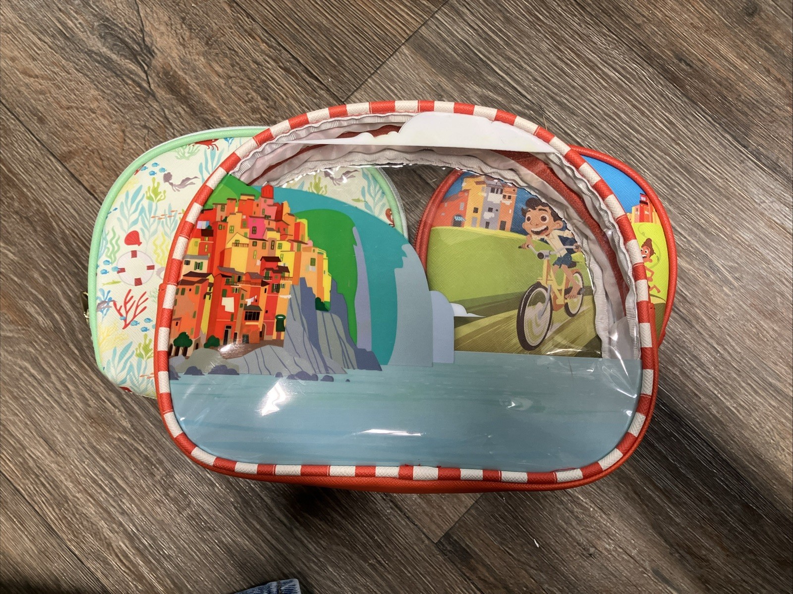 Disney Pixar Luca Scenic Makeup Travel Cosmetic Complete Set of 3 Bags