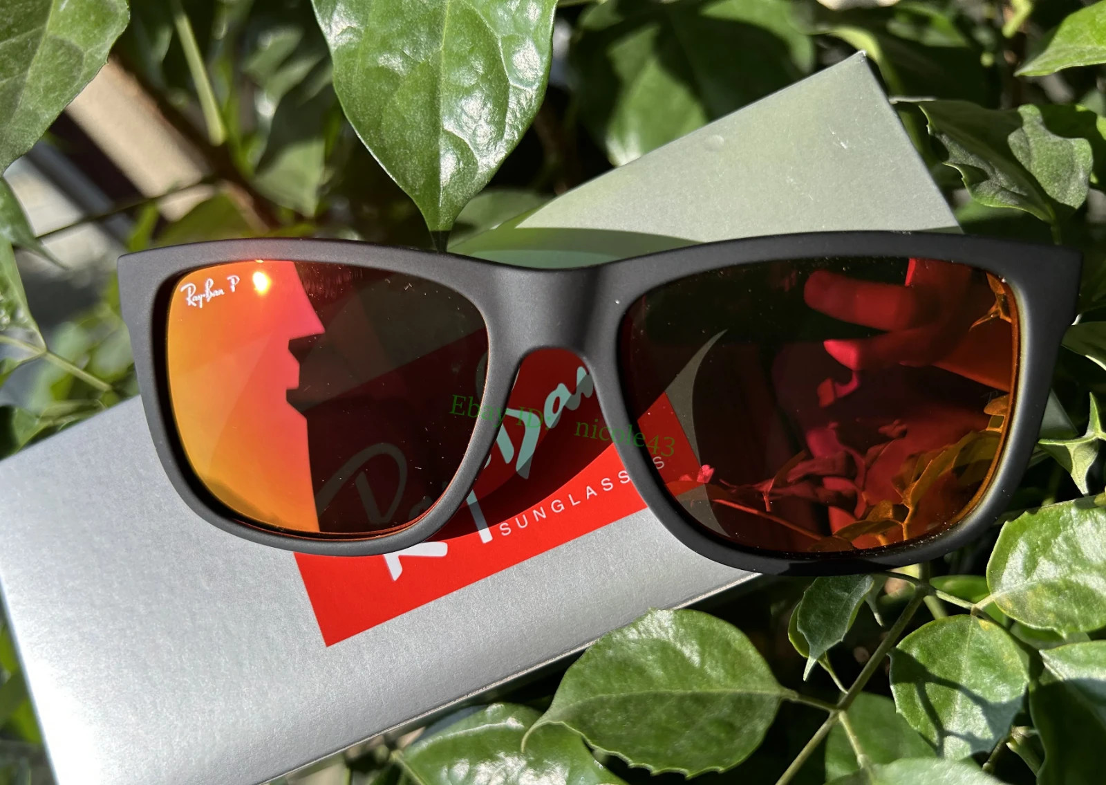 *BRAND NEW* Ray-Ban RB4165 Man Polarized Sunglasses Justin Red Orange Lens UV400