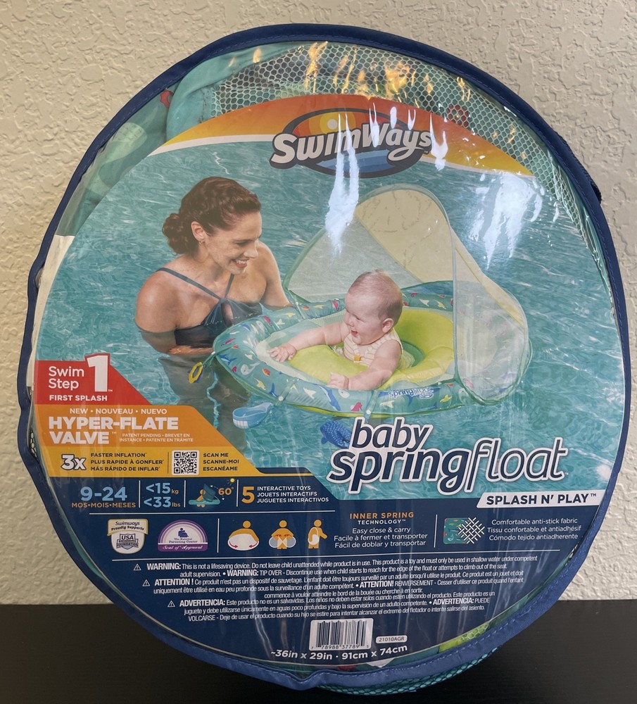 Swimways Sun Canopy Inflatable Infant Spring Float - Splash N Play