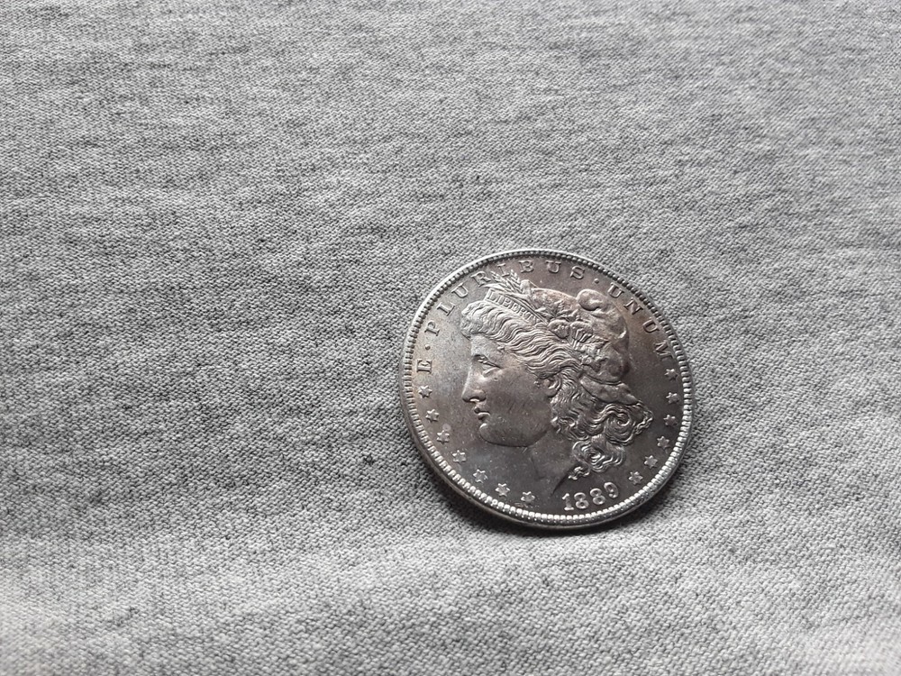 1889 MORGAN SILVER DOLLAR TONING ON BOTH SIDES