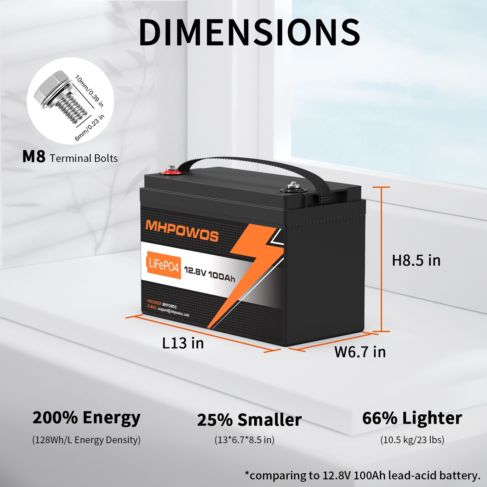 12.8V 100Ah Group 31 Group 24 Group 22NF Size Bluetooth LiFePO4 Lithium Battery