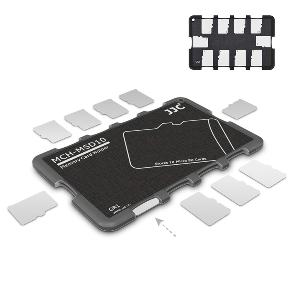 10 Slots Micro SD Card Holder Case Card, 10