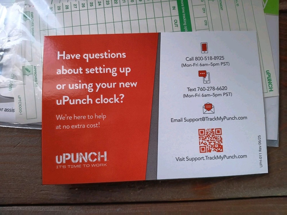 uPunch Complete Small Business Start-Up Kit, AutoAlign Time Clock System HN3000