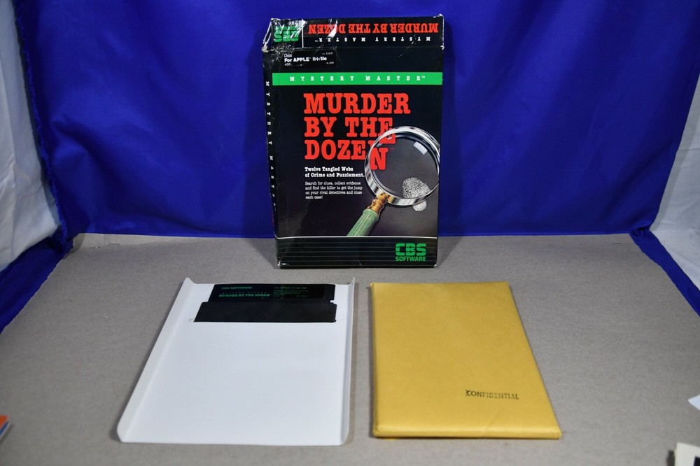 CBS Software Murder By The Dozen Commodore 64 Computer Game on 5.25" Floppy Disk