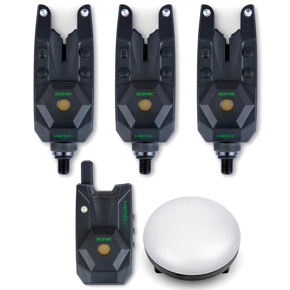 Sonik Herox Bite Alarm Sets And Bivvy Light