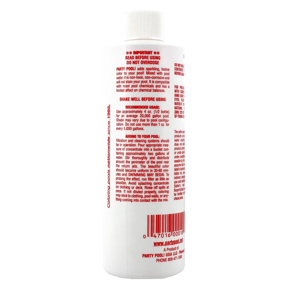 Party Pool Super-Concentrate Pool Dye Red