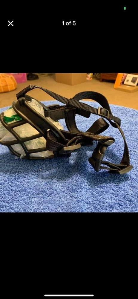 Rubber Adjustable Breathable Dog Muzzle Size 3