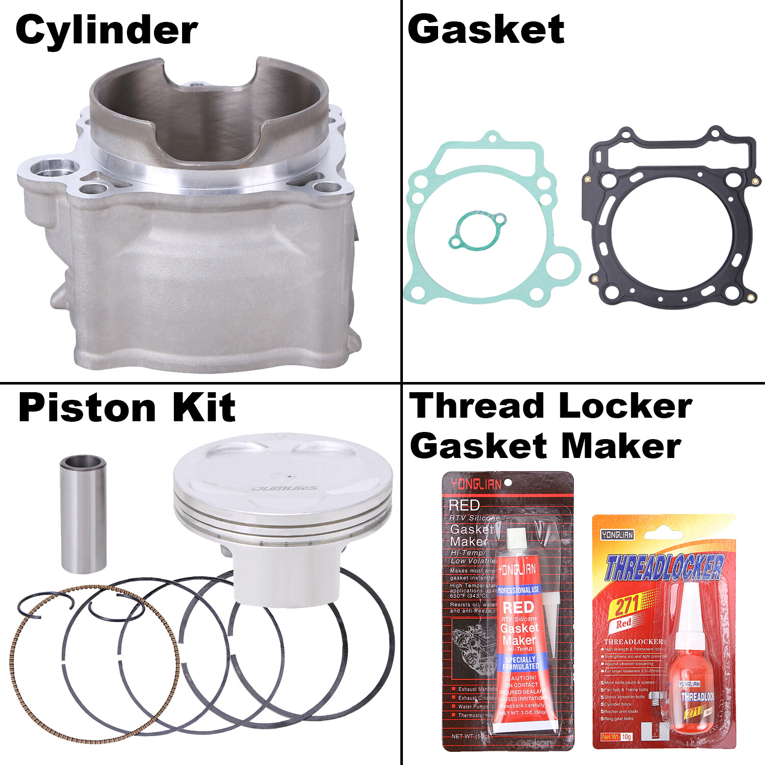 For YFZ450 YFZ 450 Top End Rebuild Cylinder 95mm Bore 11.4:1 Piston Repair Kit