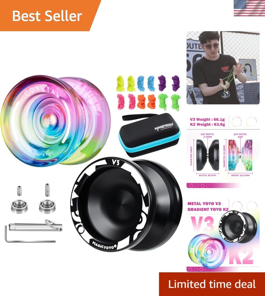 Ultimate Yoyo Experience: 2-Pack V3 and K2 with 12 Strings & Storage Case