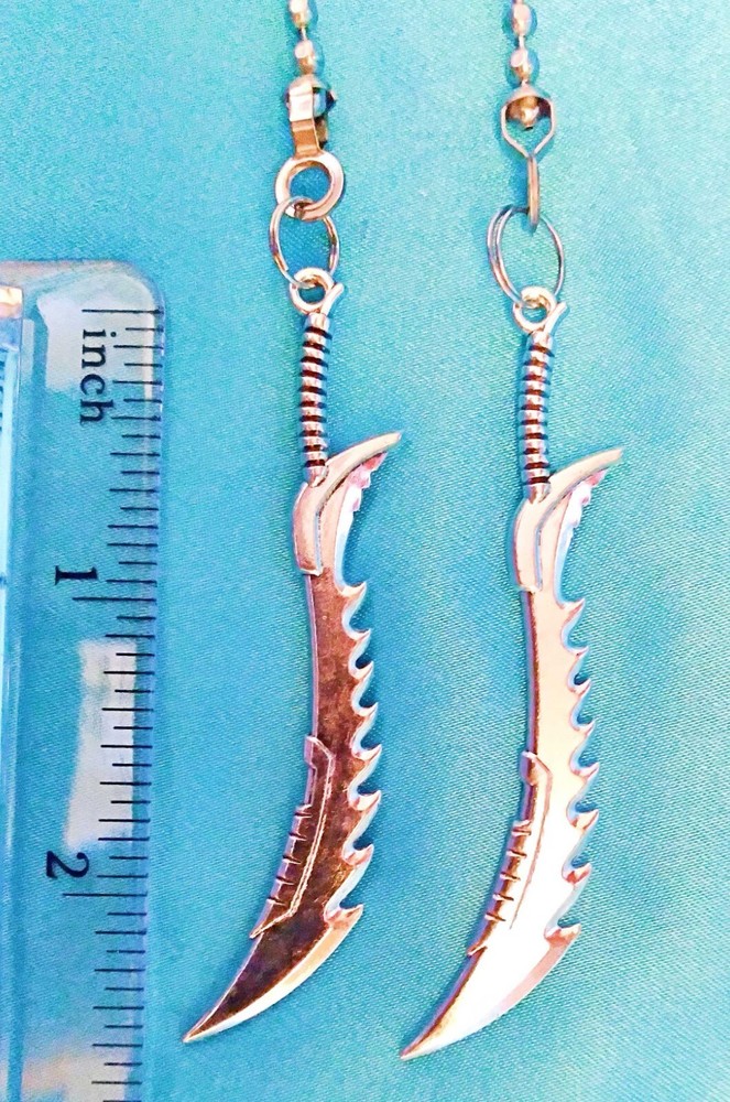 Set of Two ~ SWORDS Metal S-1 ~ Ceiling Fan Pulls