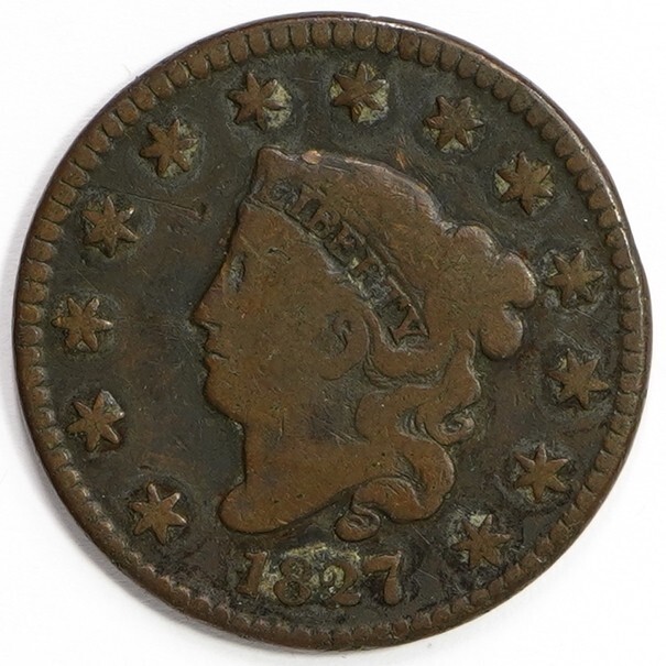 1827 Coronet Head Lg. Cent