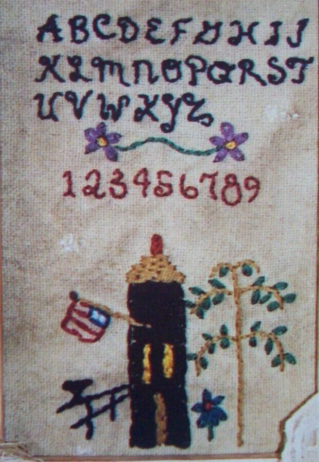 Sampler House flag embroidery pattern unused