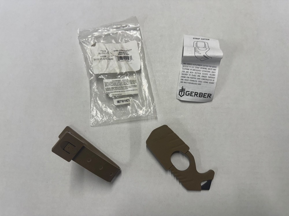 NEW Gerber Strap Cutter w/ Sheath Coyote