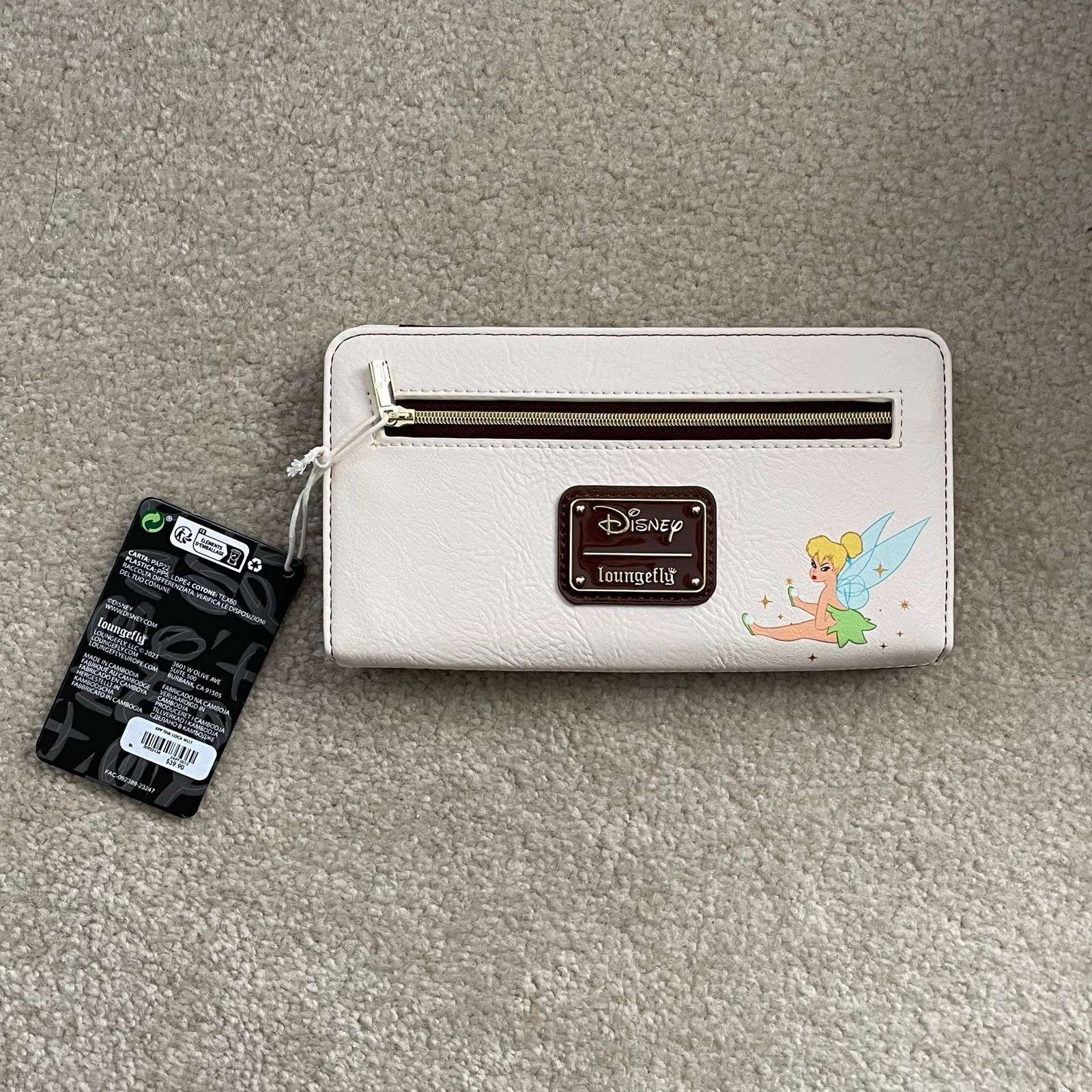 Loungefly Disney Peter Pan Tinker Bell Quilted Wallet