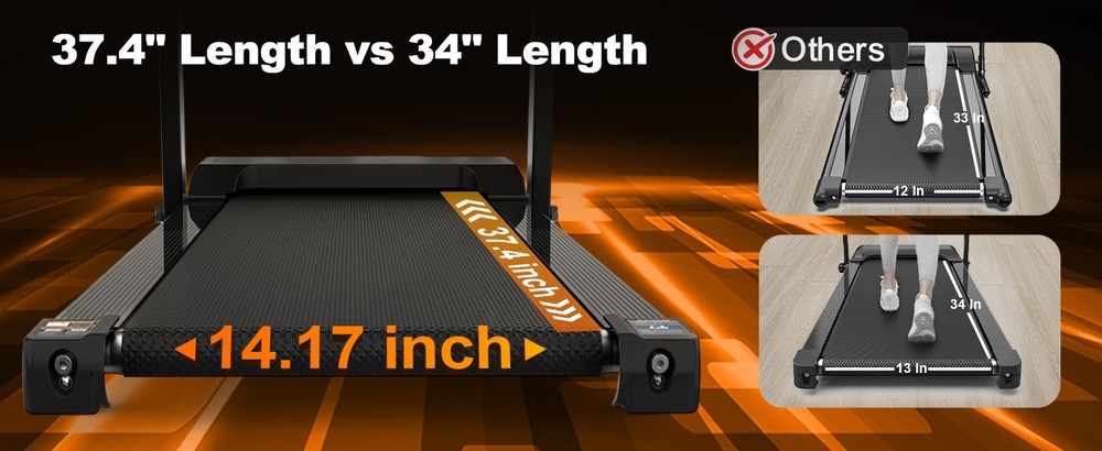 Foldable Under-Desk Treadmill For Home Use Remote-Controlled With LED Display