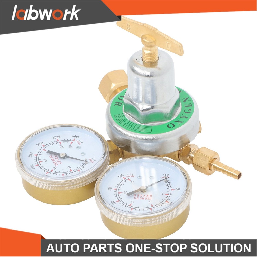 Labwork CGA 540 Oxygen Gas Welding Regulator Pressure Gauge Type Solid Brass