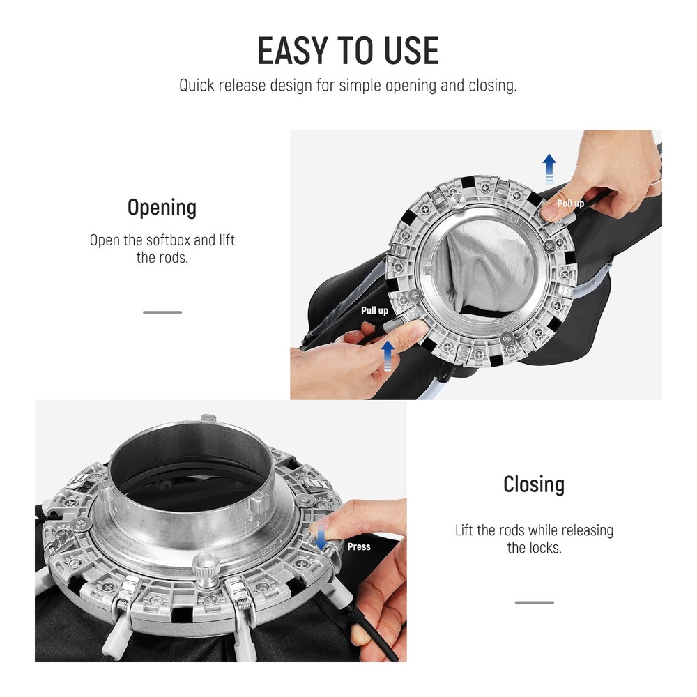 NEEWER NS35PD 35" Octagonal Softbox w/Bowens Mount, Grid & Diffuser