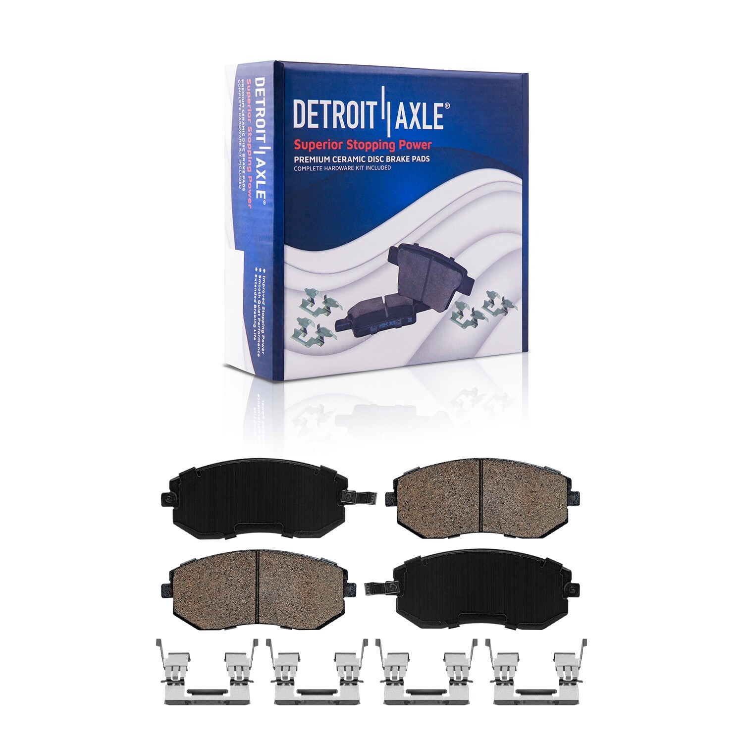 Front and Rear Ceramic Brake Pads for 2013 2014 2015 Subaru Forester BRZ Impreza