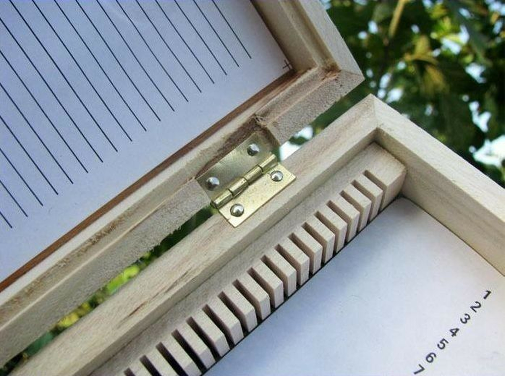 Wooden Microscope Slide Box Rectangle Hold Cabinet Slides Holder Case Storage
