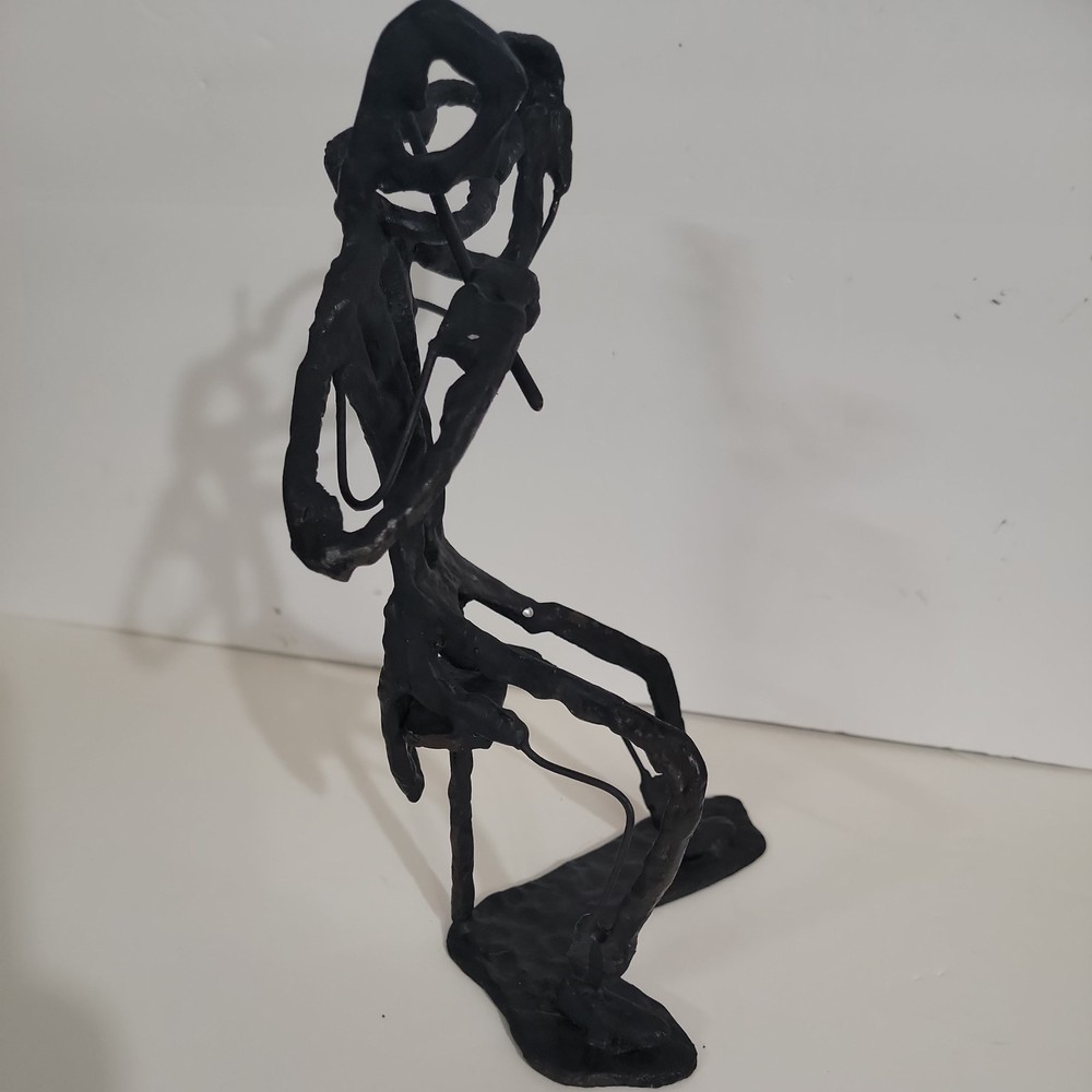 Figurine - Man Playing Violin Abstract Iron