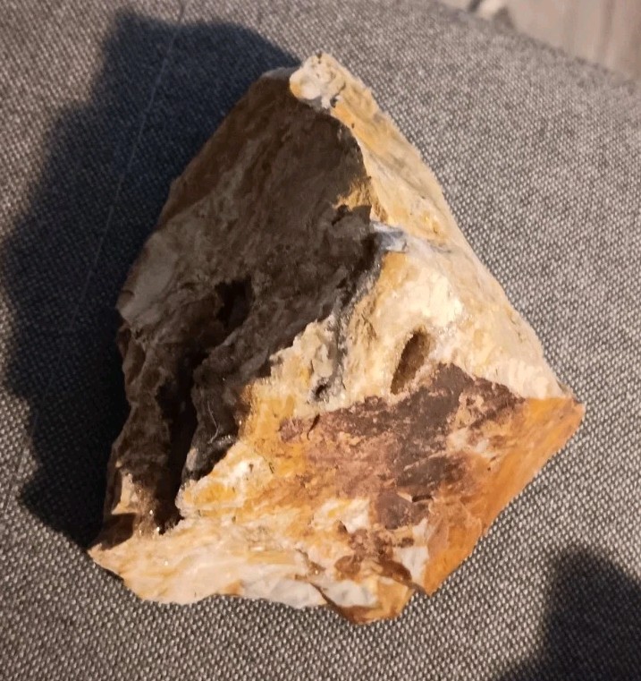 Flint Chirt With Druzzy Crystal Rough Pyramid Shape