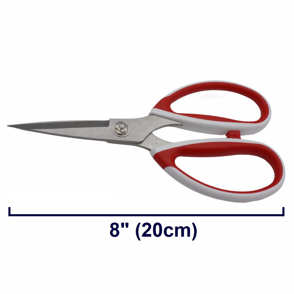 PIN Strong Shear 8" Multi-Purpose Workshop Kitchen Leather Cutting Scissors