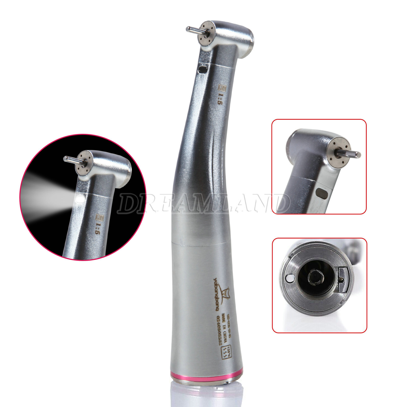 1-50 Yabangbang Dental LED 1:5 Increasing Fiber Optic Contra Angle Handpiece