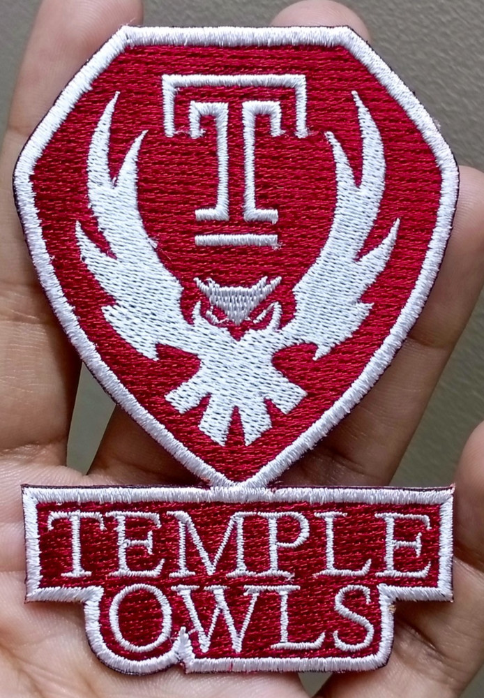 Temple Owls NCAA Team Logo Iron On Patch - Sew Patch - Embroidered Patch