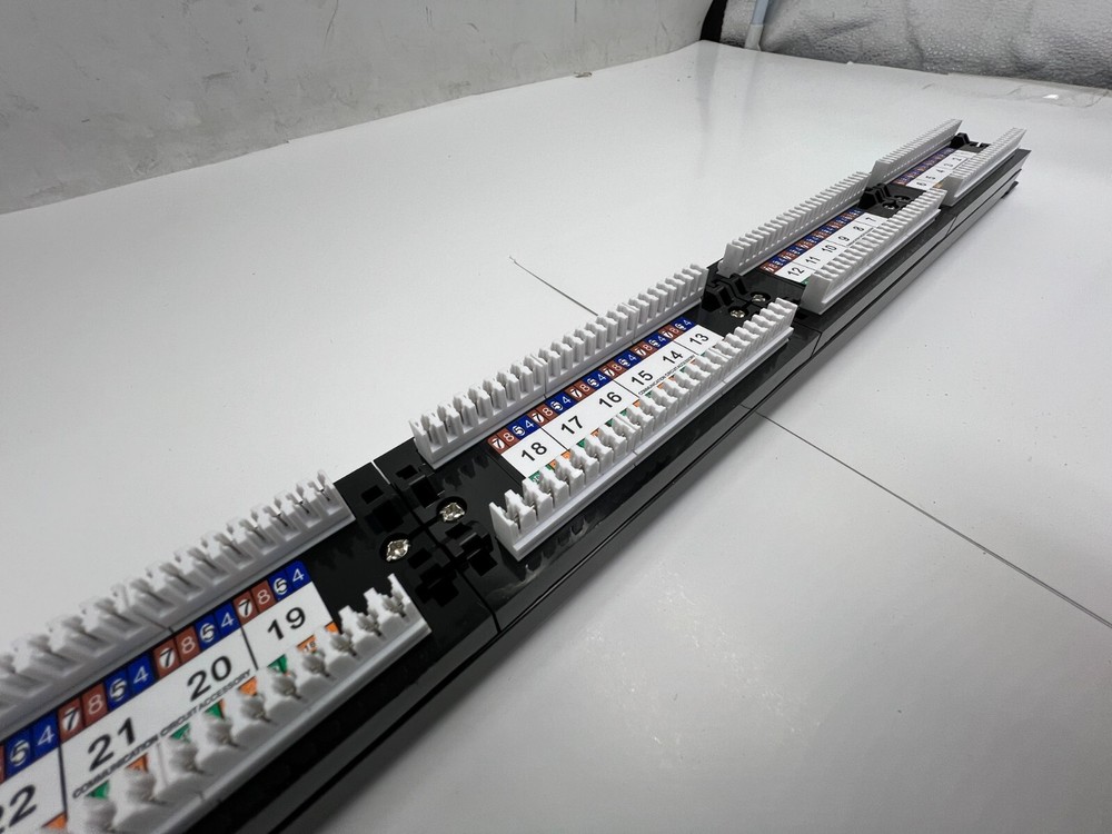 Iwillink Rackmount or Wall Mount Patch Panel Cat6 RJ45 Patch Panel Black