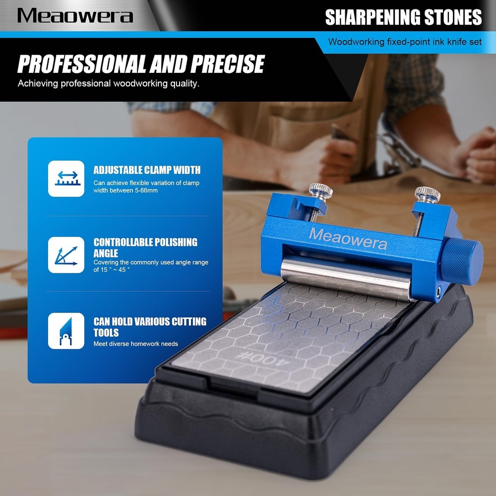 Chisel Sharpening Kit with Sharpening Stones – Wood Chisel Sharpener Honin
