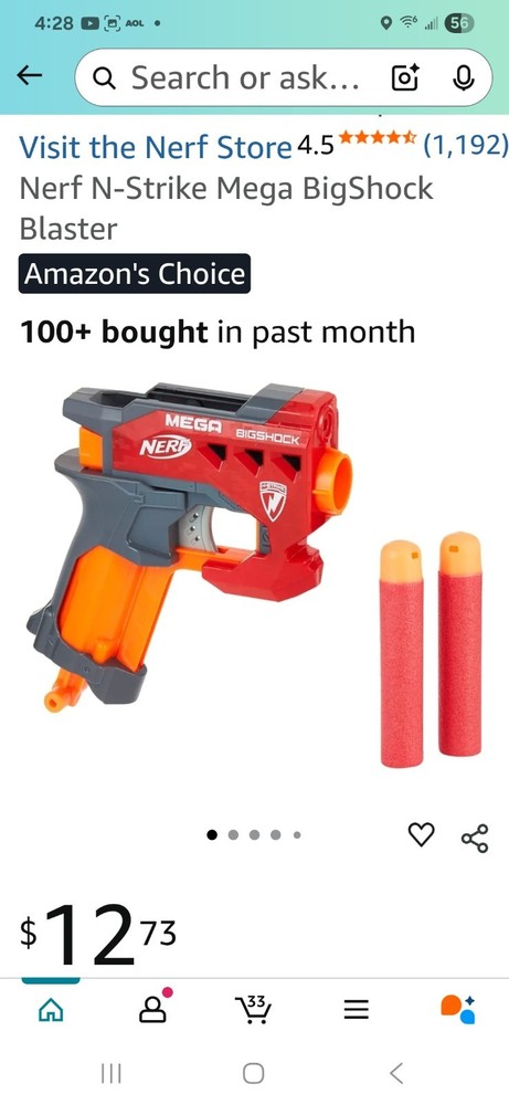 Nerf N Strike Mega Big Shock Blaster