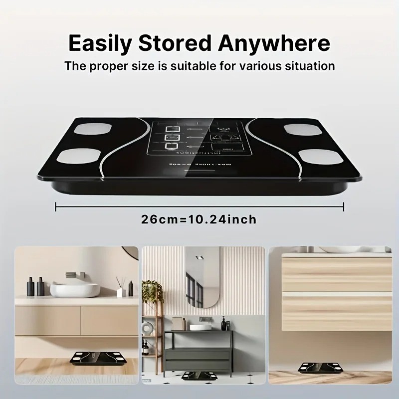 Digital Bathroom Scale 396lb Electronic Weight Scale LCD Display