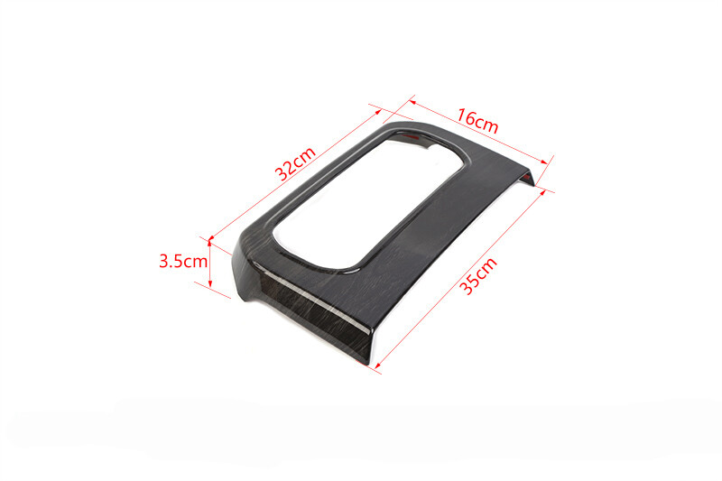 Black Wood Armrest Box Rear Cup Holder Panel Trim for Chevy Silverado 1500 2019+