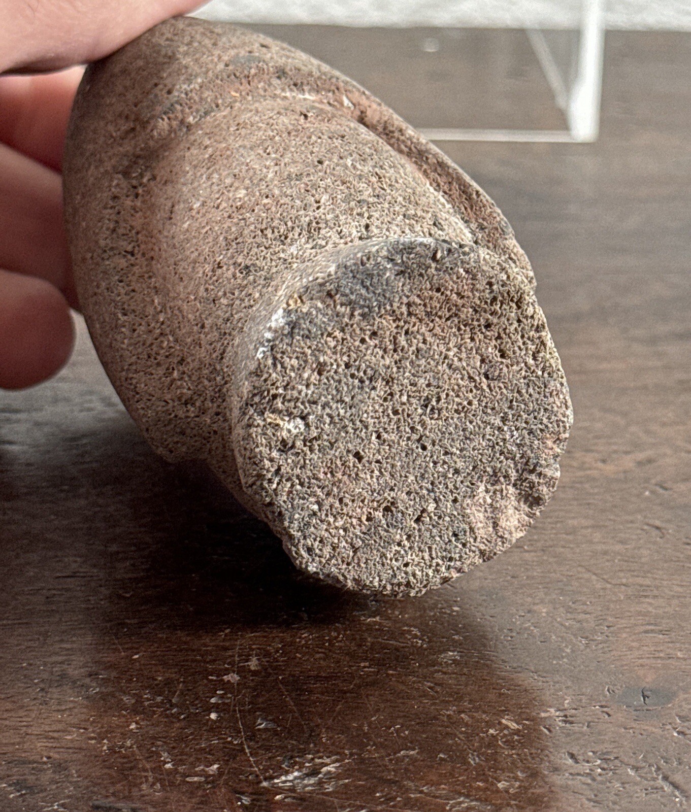 Antique Pre-Columbian Huastec Carved Stone Trophy Head Veracruz Effigy Figure