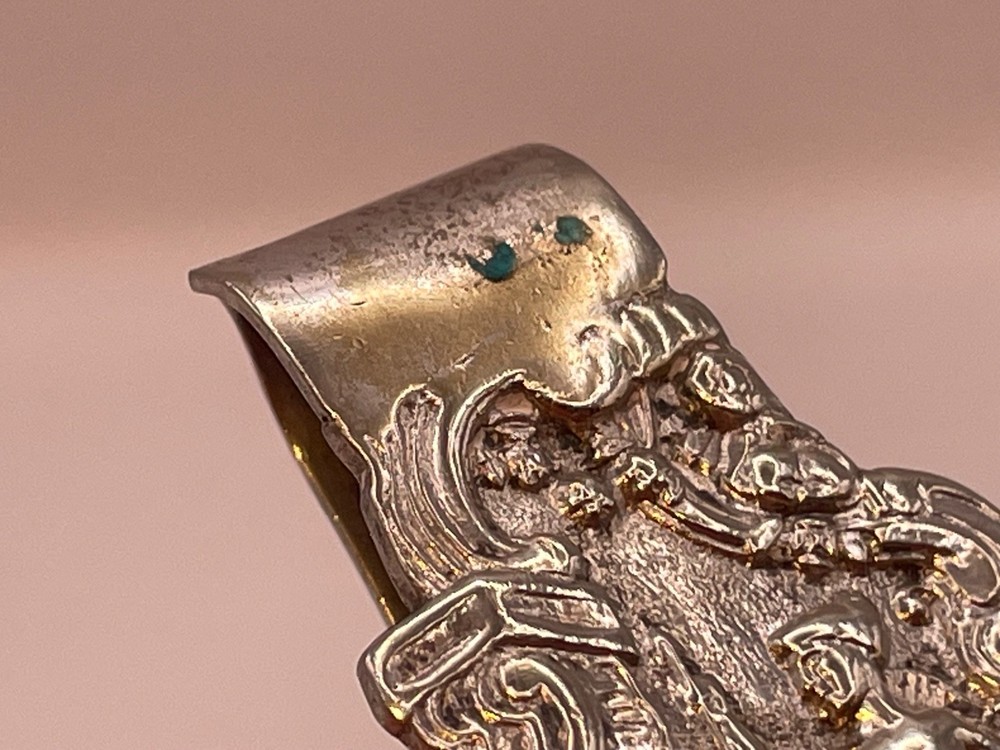 Chatelaine Solid Silver Antique Victorian Continental pin cushion pencil etc